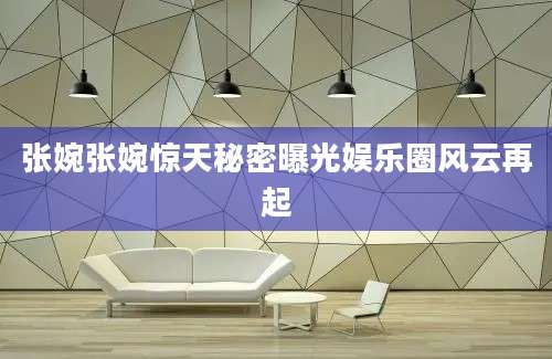 张婉张婉惊天秘密曝光娱乐圈风云再起