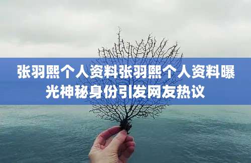 张羽熙个人资料张羽熙个人资料曝光神秘身份引发网友热议