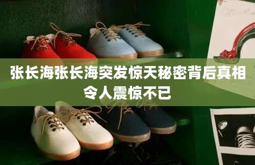 张长海张长海突发惊天秘密背后真相令人震惊不已