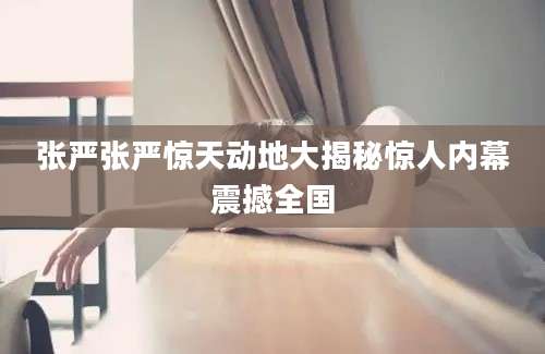 张严张严惊天动地大揭秘惊人内幕震撼全国