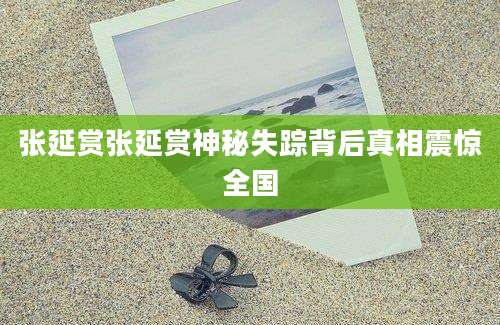 张延赏张延赏神秘失踪背后真相震惊全国