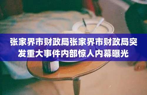 张家界市财政局张家界市财政局突发重大事件内部惊人内幕曝光