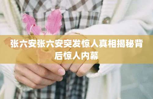 张六安张六安突发惊人真相揭秘背后惊人内幕