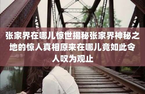 张家界在哪儿惊世揭秘张家界神秘之地的惊人真相原来在哪儿竟如此令人叹为观止