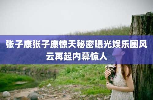 张子康张子康惊天秘密曝光娱乐圈风云再起内幕惊人