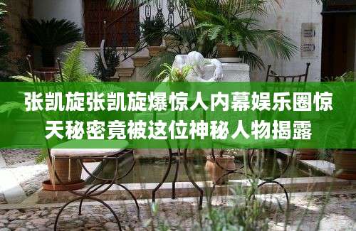 张凯旋张凯旋爆惊人内幕娱乐圈惊天秘密竟被这位神秘人物揭露