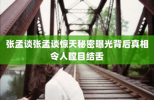 张孟谈张孟谈惊天秘密曝光背后真相令人瞠目结舌