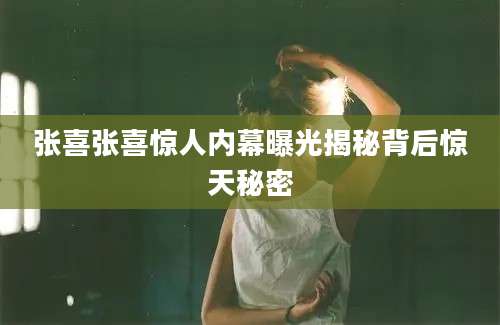 张喜张喜惊人内幕曝光揭秘背后惊天秘密