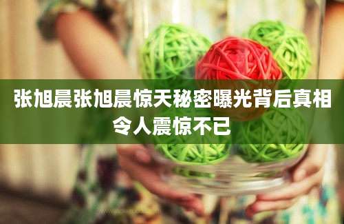 张旭晨张旭晨惊天秘密曝光背后真相令人震惊不已