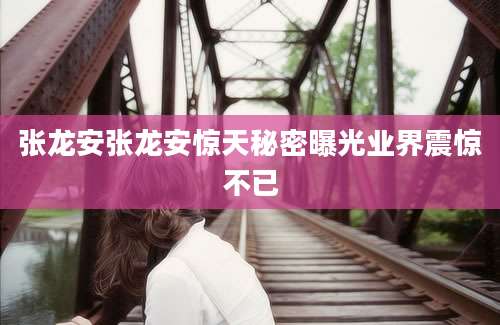 张龙安张龙安惊天秘密曝光业界震惊不已