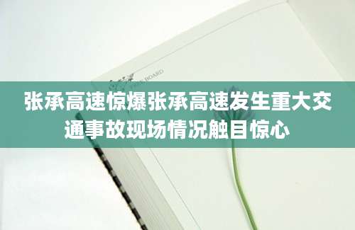 张承高速惊爆张承高速发生重大交通事故现场情况触目惊心