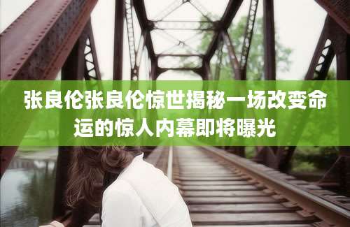 张良伦张良伦惊世揭秘一场改变命运的惊人内幕即将曝光