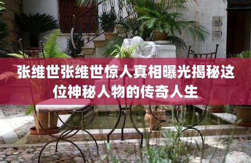 张维世张维世惊人真相曝光揭秘这位神秘人物的传奇人生