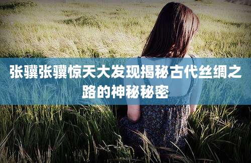 张骥张骥惊天大发现揭秘古代丝绸之路的神秘秘密