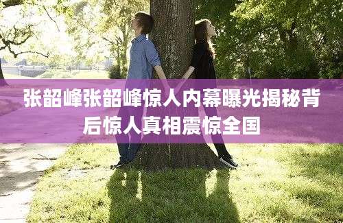 张韶峰张韶峰惊人内幕曝光揭秘背后惊人真相震惊全国