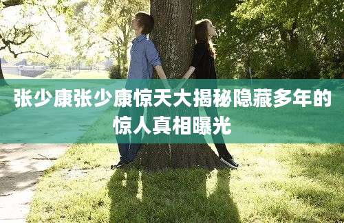 张少康张少康惊天大揭秘隐藏多年的惊人真相曝光