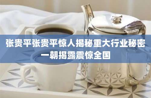 张贵平张贵平惊人揭秘重大行业秘密一朝揭露震惊全国