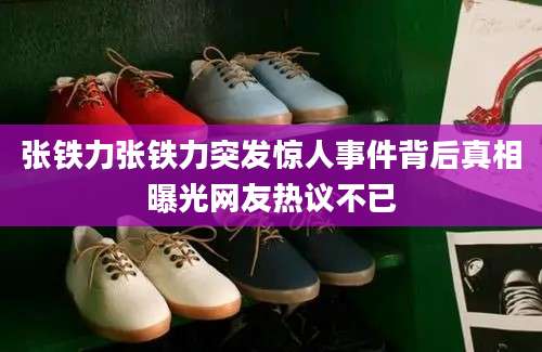 张铁力张铁力突发惊人事件背后真相曝光网友热议不已