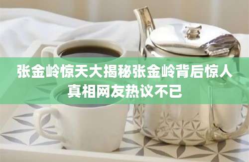 张金岭惊天大揭秘张金岭背后惊人真相网友热议不已