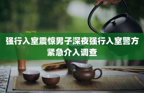强行入室震惊男子深夜强行入室警方紧急介入调查