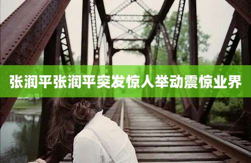 张润平张润平突发惊人举动震惊业界
