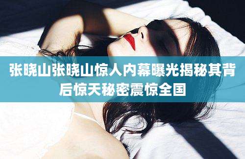 张晓山张晓山惊人内幕曝光揭秘其背后惊天秘密震惊全国