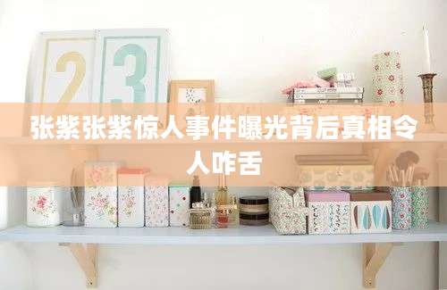 张紫张紫惊人事件曝光背后真相令人咋舌