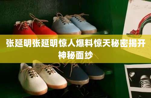 张延明张延明惊人爆料惊天秘密揭开神秘面纱