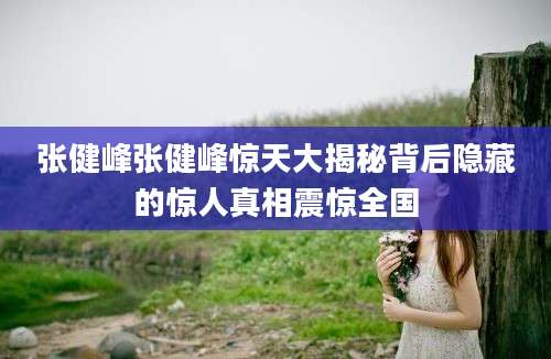张健峰张健峰惊天大揭秘背后隐藏的惊人真相震惊全国