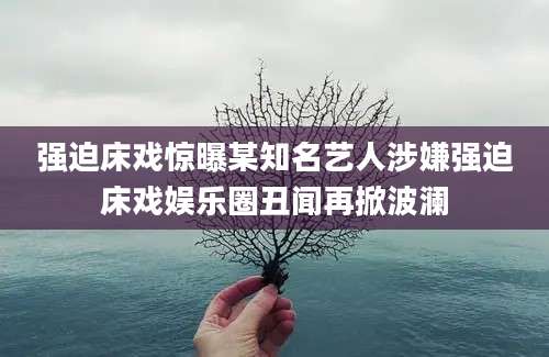 强迫床戏惊曝某知名艺人涉嫌强迫床戏娱乐圈丑闻再掀波澜