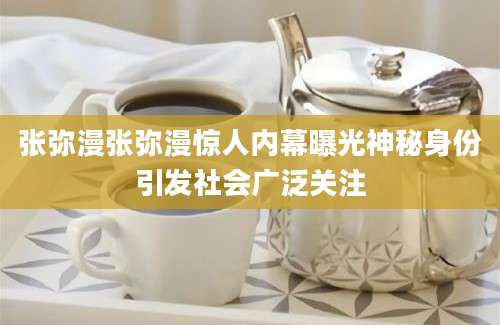 张弥漫张弥漫惊人内幕曝光神秘身份引发社会广泛关注