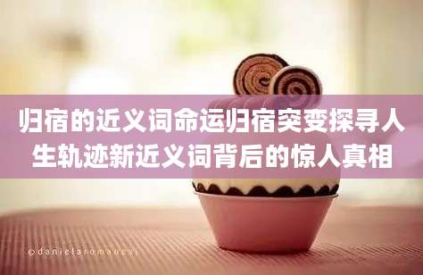 归宿的近义词命运归宿突变探寻人生轨迹新近义词背后的惊人真相