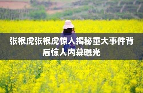 张根虎张根虎惊人揭秘重大事件背后惊人内幕曝光