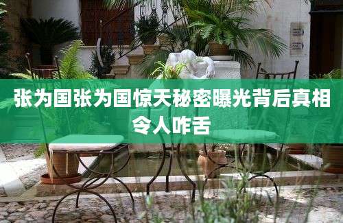 张为国张为国惊天秘密曝光背后真相令人咋舌