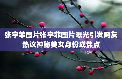 张宇菲图片张宇菲图片曝光引发网友热议神秘美女身份成焦点