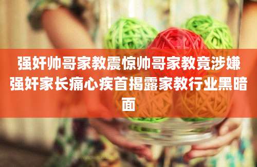 强奸帅哥家教震惊帅哥家教竟涉嫌强奸家长痛心疾首揭露家教行业黑暗面