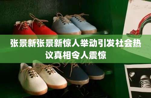 张景新张景新惊人举动引发社会热议真相令人震惊