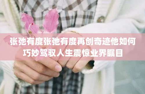 张弛有度张弛有度再创奇迹他如何巧妙驾驭人生震惊业界瞩目