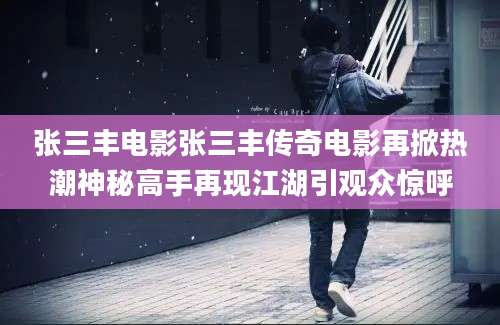 张三丰电影张三丰传奇电影再掀热潮神秘高手再现江湖引观众惊呼