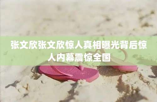 张文欣张文欣惊人真相曝光背后惊人内幕震惊全国