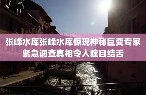 张峰水库张峰水库惊现神秘巨变专家紧急调查真相令人瞠目结舌