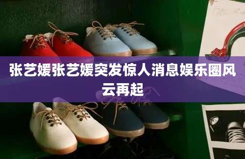 张艺媛张艺媛突发惊人消息娱乐圈风云再起