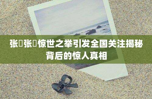 张劼张劼惊世之举引发全国关注揭秘背后的惊人真相