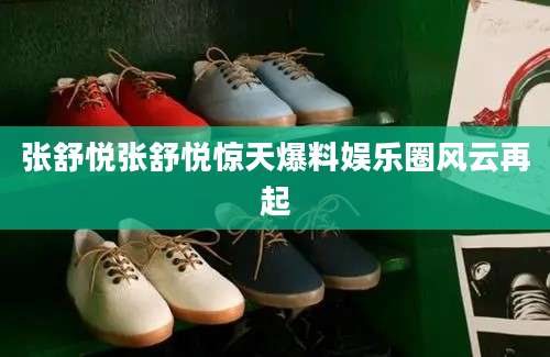 张舒悦张舒悦惊天爆料娱乐圈风云再起