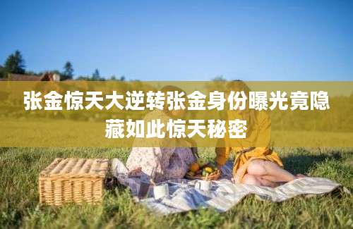 张金惊天大逆转张金身份曝光竟隐藏如此惊天秘密
