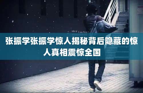 张振学张振学惊人揭秘背后隐藏的惊人真相震惊全国