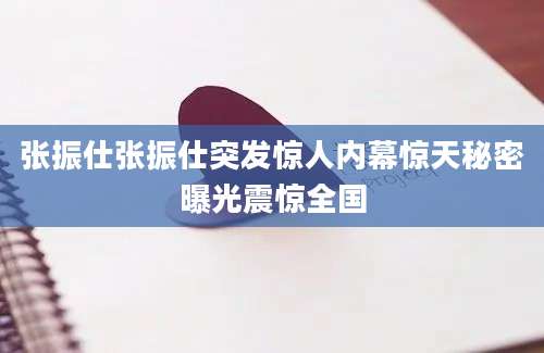 张振仕张振仕突发惊人内幕惊天秘密曝光震惊全国