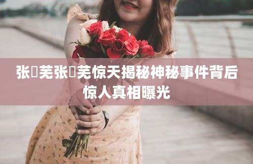 张苾芜张苾芜惊天揭秘神秘事件背后惊人真相曝光