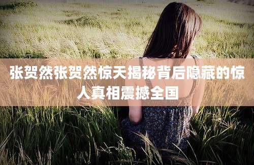 张贺然张贺然惊天揭秘背后隐藏的惊人真相震撼全国