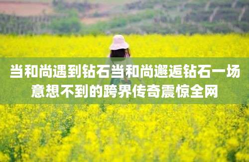 当和尚遇到钻石当和尚邂逅钻石一场意想不到的跨界传奇震惊全网